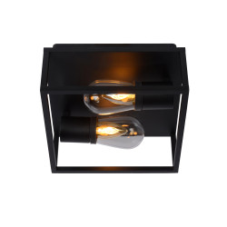 Plafonnier pour salle de bain Carlyn noir E14 2 × 6 W LUCIDE Plafonnier pour salle de bain Carlyn noir E14 2 × 6 W LUCIDE