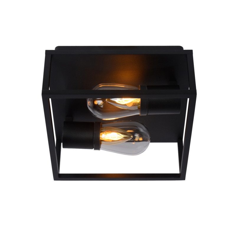 Plafonnier pour salle de bain Carlyn noir E14 2 × 6 W LUCIDE Plafonnier pour salle de bain Carlyn noir E14 2 × 6 W LUCIDE
