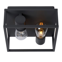 Plafonnier pour salle de bain Carlyn noir E14 2 × 6 W LUCIDE Plafonnier pour salle de bain Carlyn noir E14 2 × 6 W LUCIDE