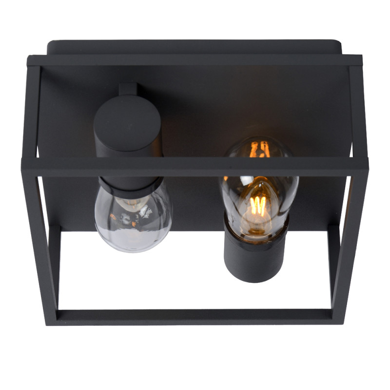 Plafonnier pour salle de bain Carlyn noir E14 2 × 6 W LUCIDE Plafonnier pour salle de bain Carlyn noir E14 2 × 6 W LUCIDE