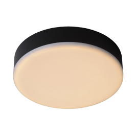 Plafonnier LED pour salle de bain Ceres noir dimmable Ø 21,5 cm 30 W LUCIDE