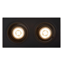 Spot encastrable Embed noir GU10 2 × 50 W LUCIDE