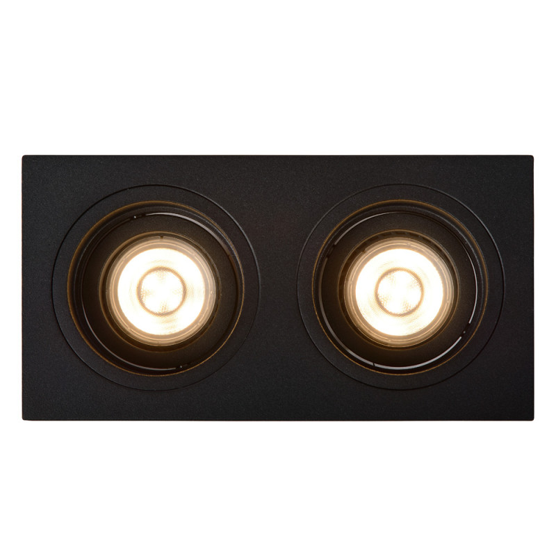 Spot encastrable Embed noir GU10 2 × 50 W LUCIDE