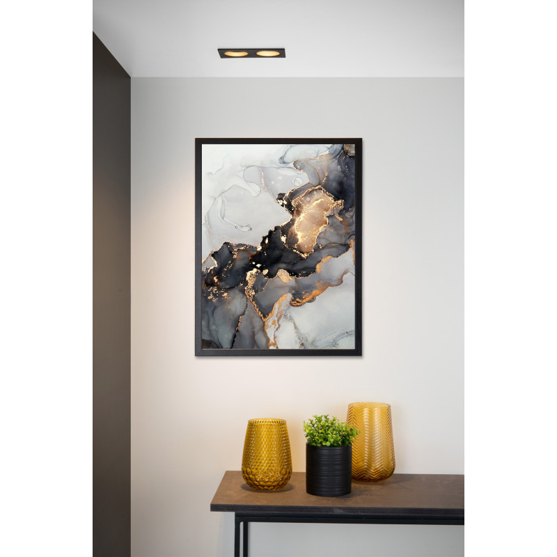 Spot encastrable Embed noir GU10 2 × 50 W LUCIDE