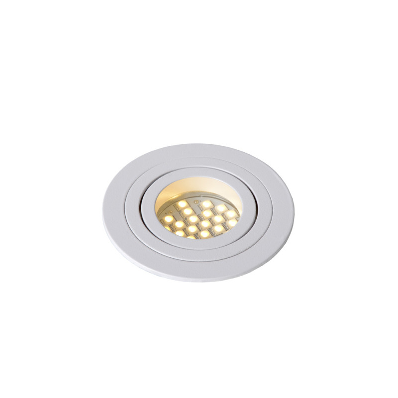 Spot encastrable Tube blanc Ø 9,2 cm GU10 50 W LUCIDE Spot encastrable Tube blanc Ø 9,2 cm GU10 50 W LUCIDE