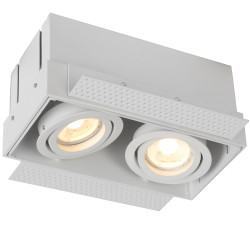 Spot encastrable Trimless blanc GU10 2 × 50 W LUCIDE