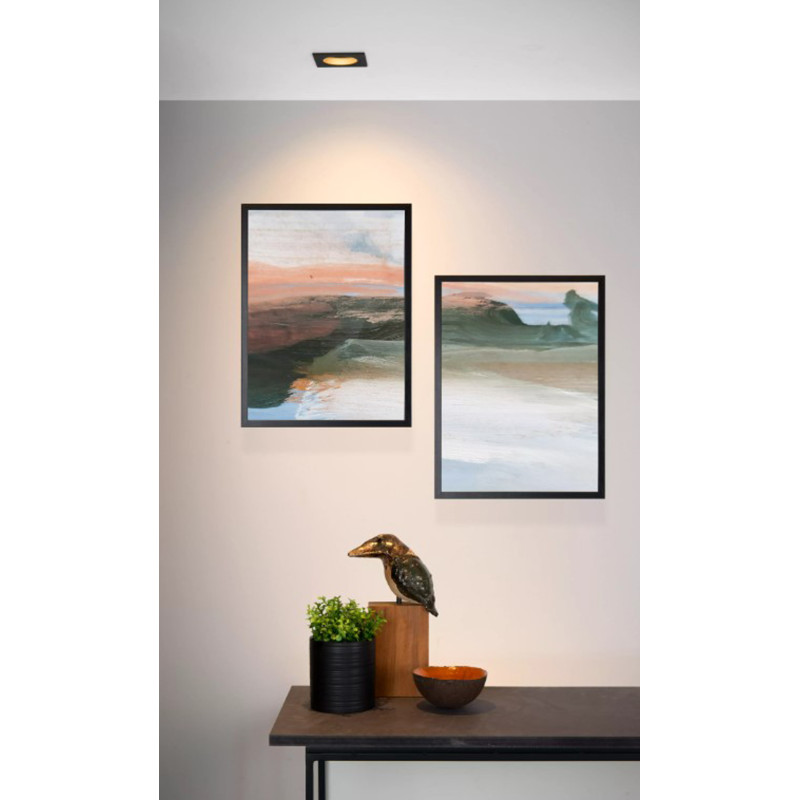 Spot encastrable Embed noir GU10 50 W LUCIDE