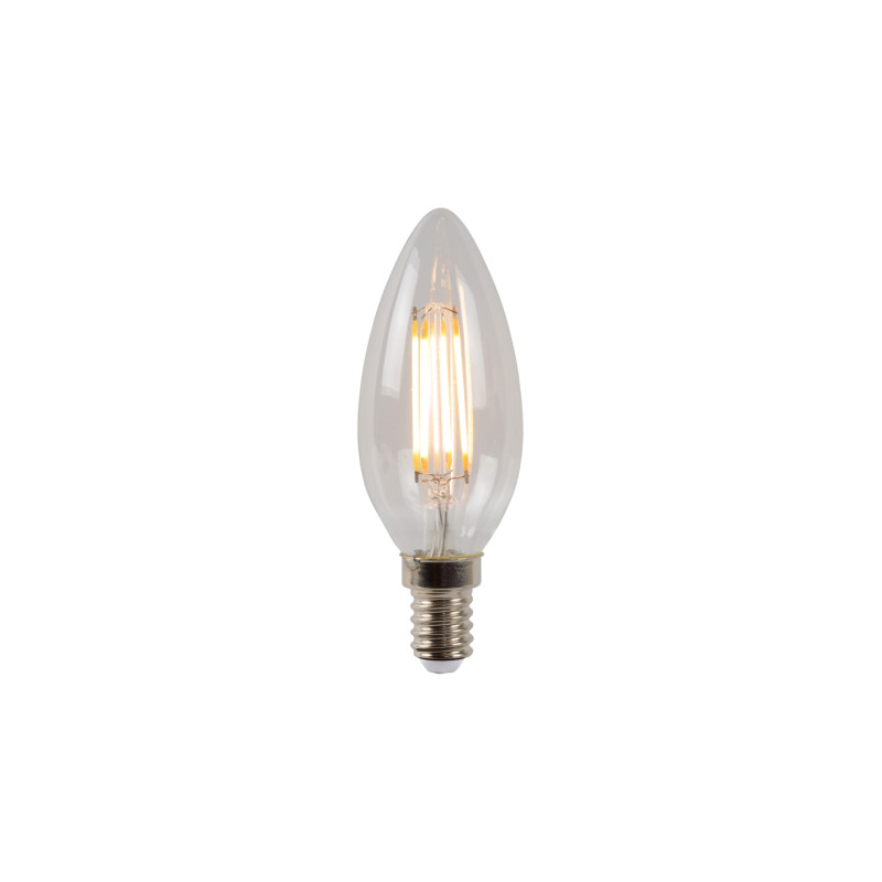 Ampoule à filaments LED C35 transparente dimmable Ø 3,5 cm E14 4 W LUCIDE