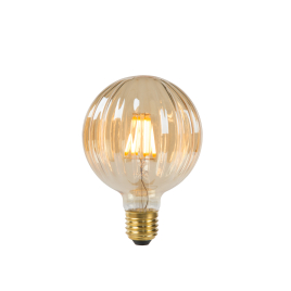 Ampoule à filaments LED Striped ambrée Ø 9,5 cm E27 6 W LUCIDE