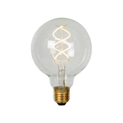 Ampoule à filaments LED G95 transparente dimmable Ø 9,5 cm E27 4,9 W LUCIDE
