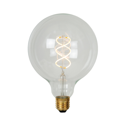 Ampoule à filaments LED G125 transparente dimmable Ø 12,5 cm E27 5 W LUCIDE