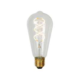 Ampoule à filaments LED ST64 transparente dimmable Ø 6,4 cm E27 4,9 W LUCIDE