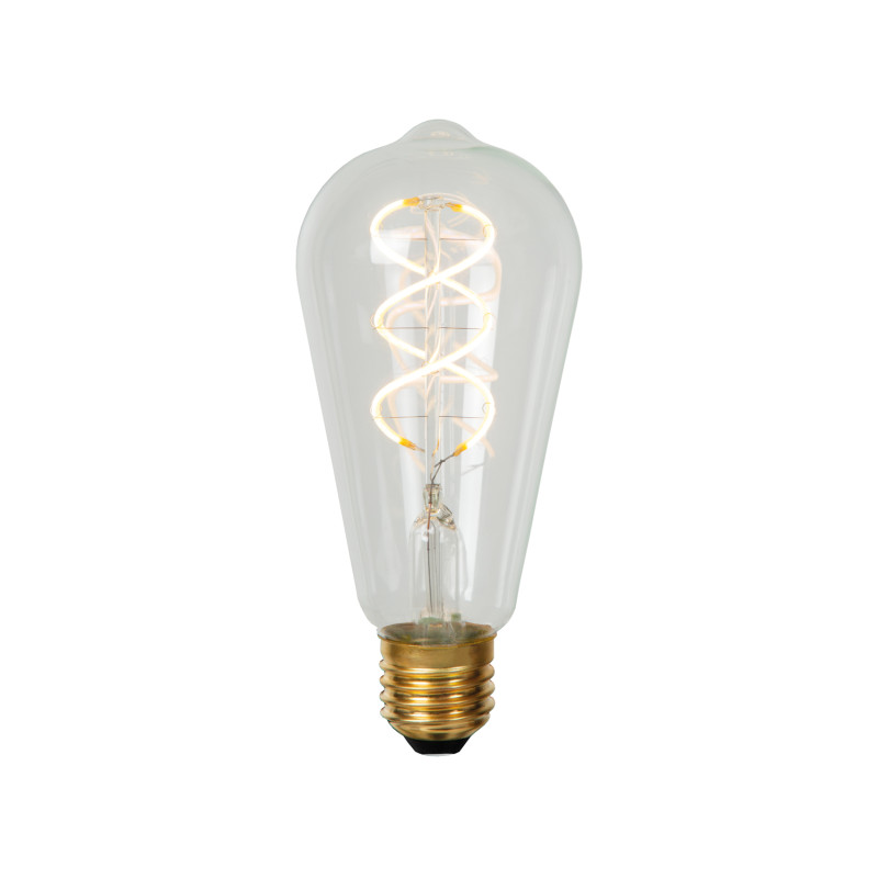 Ampoule à filaments LED ST64 transparente dimmable Ø 6,4 cm E27 4,9 W LUCIDE