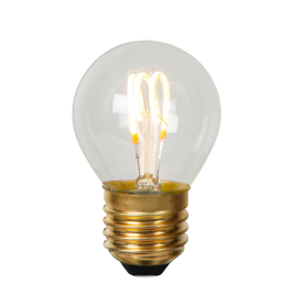 Ampoule à filaments LED G45 transparente dimmable Ø 4,5 cm E27 3 W LUCIDE
