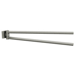Porte-serviette à 2 bras gris mat Loft Game ALLIBERT