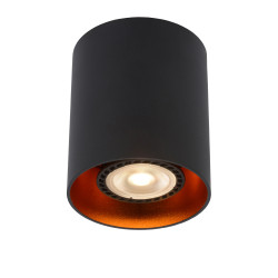 Spot Bido noir Ø 8 cm GU10 50 W LUCIDE