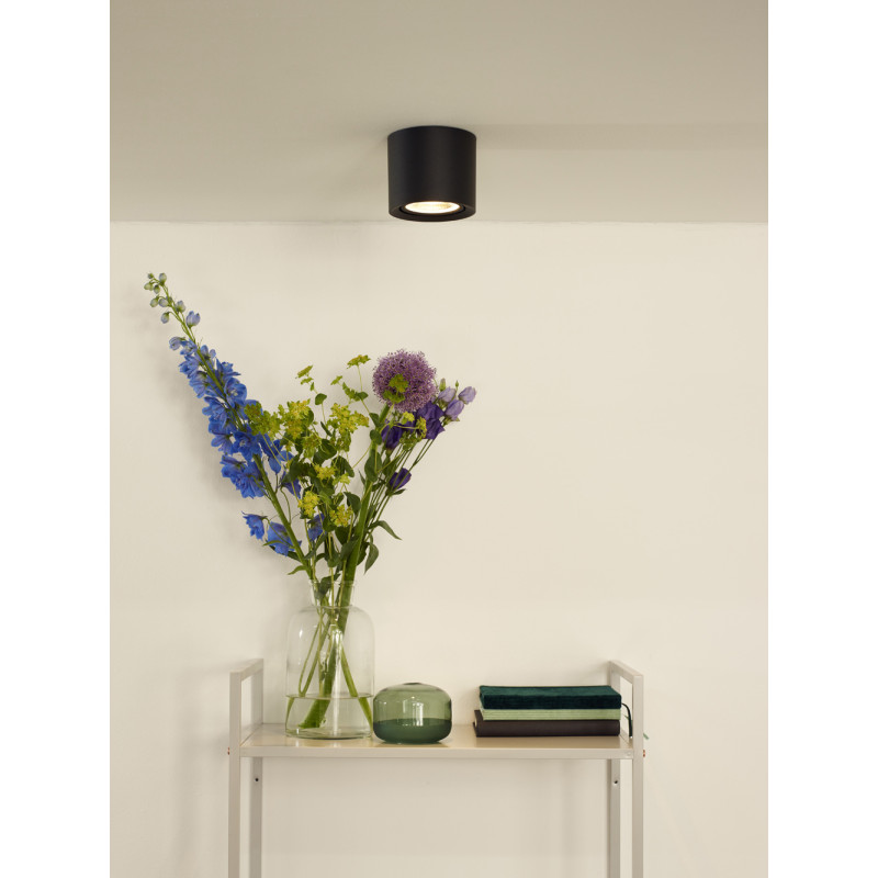 Spot LED Fedler noir dimmable Ø 12 cm GU10 12 W LUCIDE