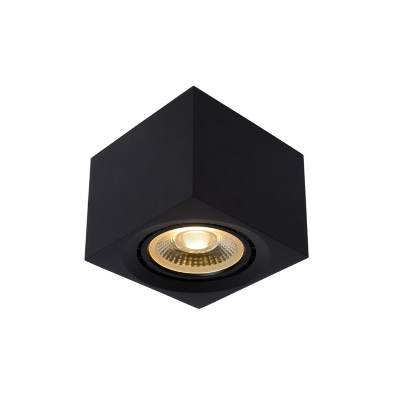 Spot LED Fedler noir dimmable GU10 12 W LUCIDE