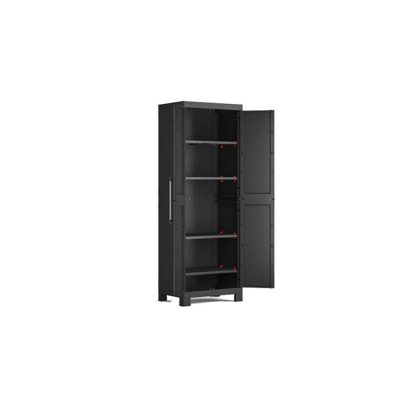 Armoire de rangement Détroit haute noire 182 x 65 x 45 cm KETER