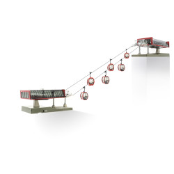 Téléphérique H0 noir et rouge JÄGERNDORFER