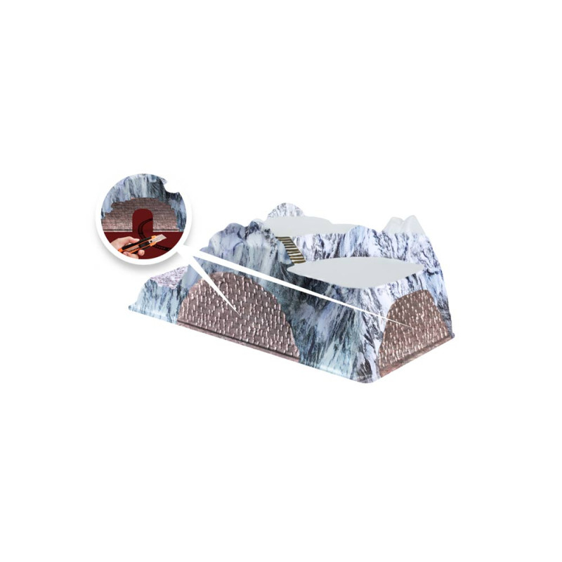 Base de village de Noël Tunnel de train 78 x 38 cm MY VILLAGE