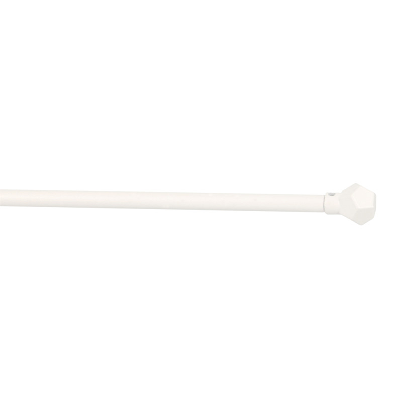 Tringle en métal Ø 10 mm extensible avec embout boule à facettes blanche 40 à 65 cm MOBOIS