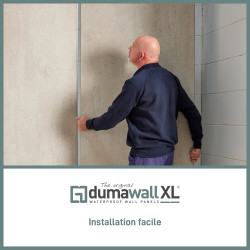 Panneau de douche en PVC Corleone 260 x 90 cm 2 pièces DUMAWALL XL