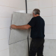 Panneau de douche Sanikit en PVC Ciment foncé 90 × 85 cm 3 pièces DUMAWALL XL