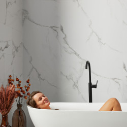 Panneau de douche en PVC Trapani Gloss 260 x 90 cm 2 pièces DUMAWALL XL