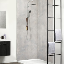 Panneau de douche en PVC Orlando 260 x 90 cm 2 pièces DUMAWALL XL