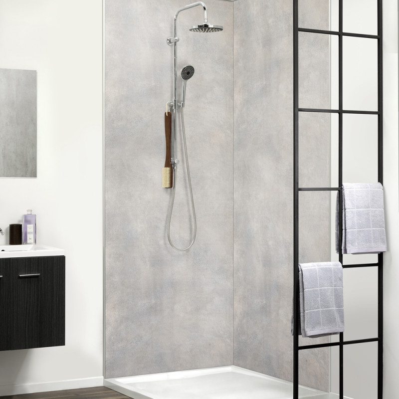 Panneau de douche en PVC Orlando 260 x 90 cm 2 pièces DUMAWALL XL
