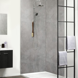 Panneau de douche en PVC Denver 260 x 90 cm 2 pièces DUMAWALL XL