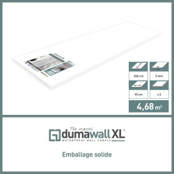 Panneau de douche en PVC Denver 260 x 90 cm 2 pièces DUMAWALL XL