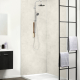 Panneau de douche en PVC Ciment clair 260 x 90 cm 2 pièces DUMAWALL XL