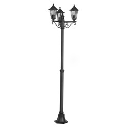 Lampadaire extérieur Laterna 4 noir E27 3 × 60 W EGLO