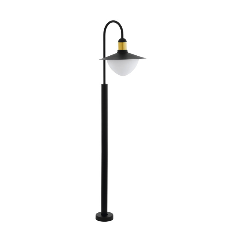 Lampadaire extérieur Sirmione noir et or E27 60 W EGLO