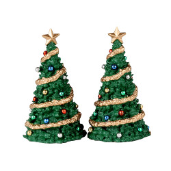 Set de figurines sapin de Noël 2 pièces LEMAX