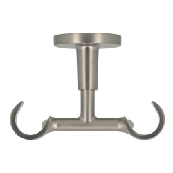 Support de tringle double pour plafond MOBOIS – chrome mat Ø 20 mm | MOBOIS