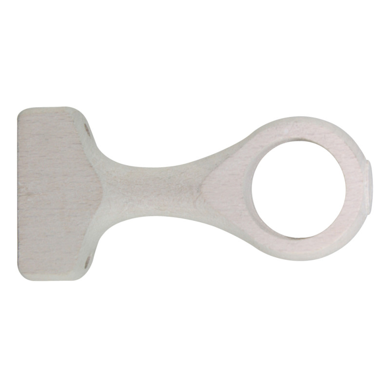 Support de tringle à oeil en bois LAB blanc Ø 28 mm x 8,5 cm 2 pièces MOBOIS