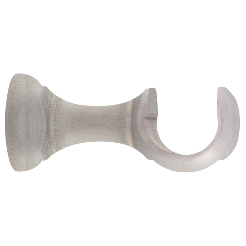 Support de tringle ouvert en bois LAB blanc Ø 28 mm x 8 cm MOBOIS