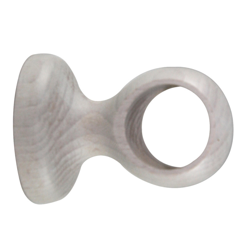 Support de tringle à oeil en bois LAB blanc Ø 28 mm x 5 cm MOBOIS