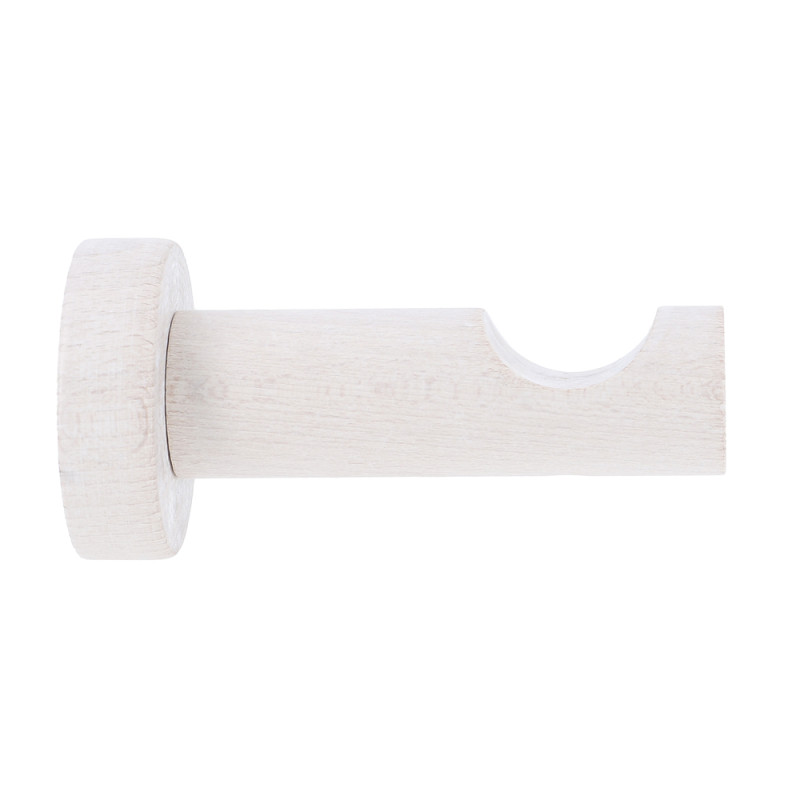 Support de tringle tige ouvert en bois LAB blanc Ø 28 mm x 8 cm MOBOIS