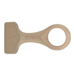 Support de tringle à oeil en bois LAB naturel Ø 28 mm x 8,5 cm 2 pièces MOBOIS