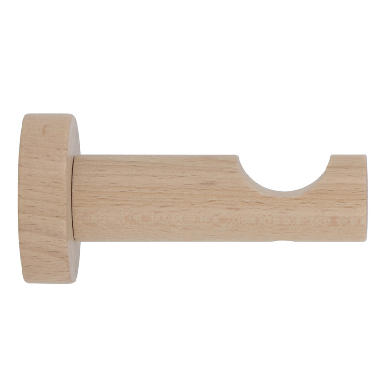 Support de tringle tige ouvert en bois LAB naturel Ø 28 mm x 8 cm MOBOIS