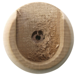 Naissance pour tringle en bois LAB naturel Ø 28 mm 2 pièces MOBOIS