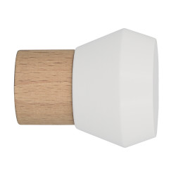 Embout de fermeture pour tringle en bois Evase naturel et blanc laqué Ø 28 mm MOBOIS