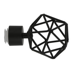 Embout tringle rideau noir mat Easy Fix – Fermeture facile | MOBOIS