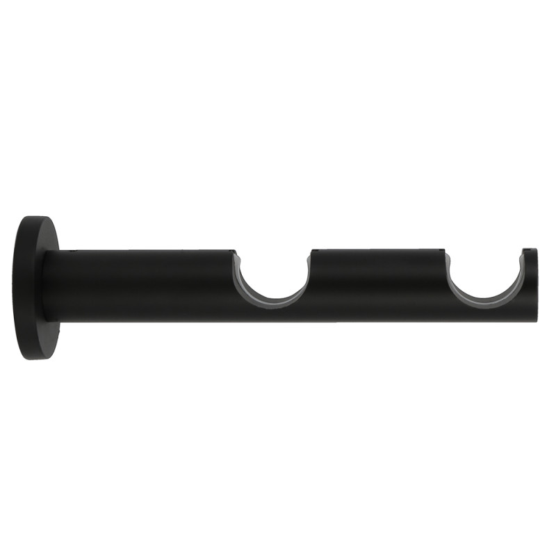 Support de tringle double en métal Easy Fix noir mat Ø 28 mm MOBOIS