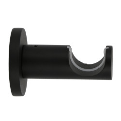 Support de tringle tige ouvert en métal Easy Fix noir mat Ø 28 mm x 6 cm MOBOIS