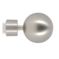 Embout de fermeture pour tringle en métal Easy Fix Boule chrome mat Ø 28 mm MOBOIS